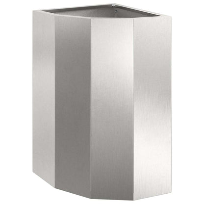 Corner Planter Silver 30 x 30 x 50 cm Stainless steel