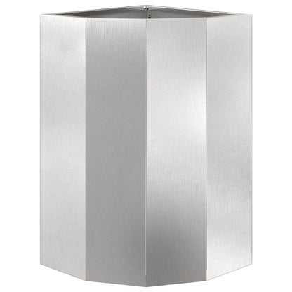 Corner Planter Silver 30 x 30 x 50 cm Stainless steel