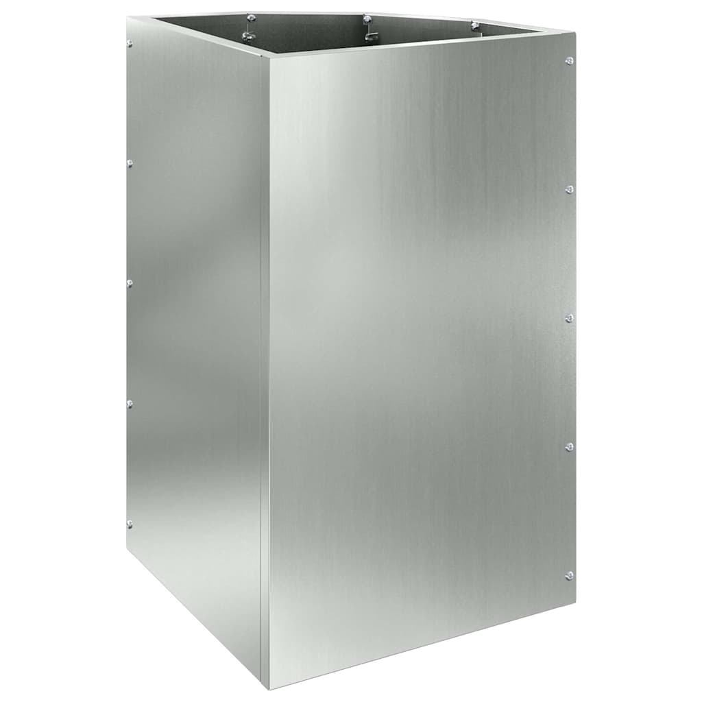 Corner Planter Silver 30 x 30 x 50 cm Galvanised steel