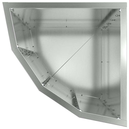 Corner Planter Silver 30 x 30 x 50 cm Galvanised steel