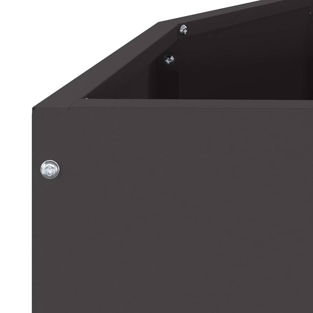 Planter Black 120 x 60 x 35 cm Steel