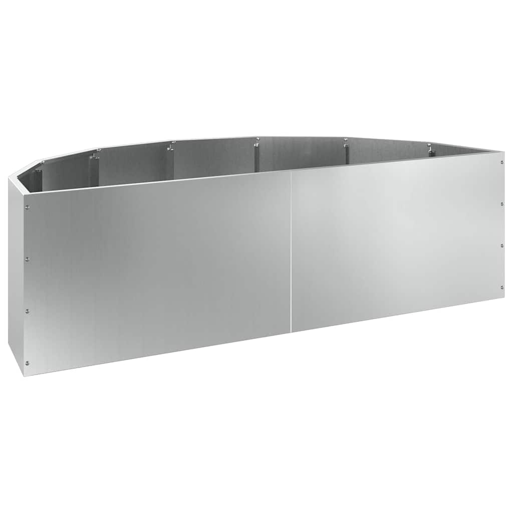 Planter Silver 120 x 60 x 35 cm Galvanised Steel