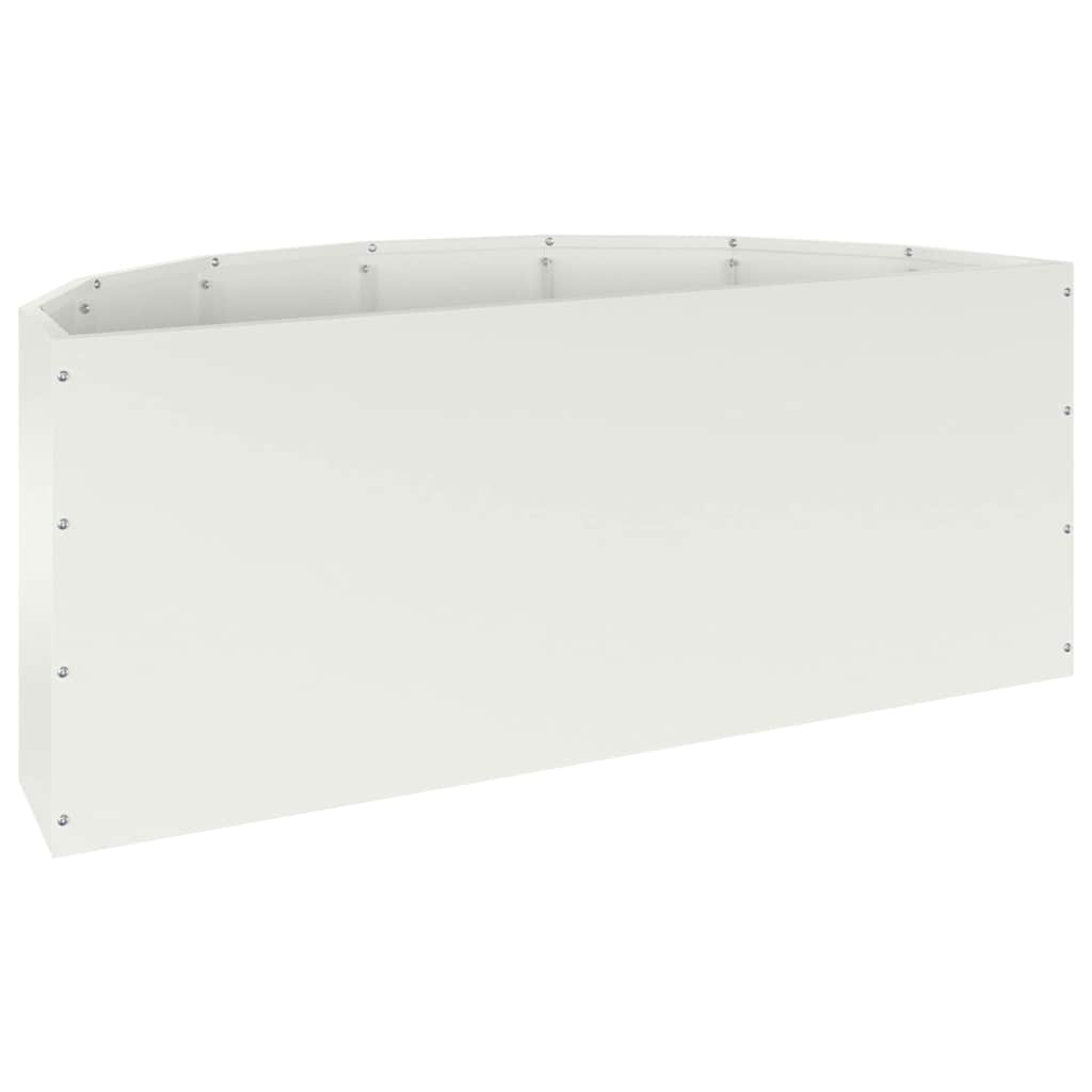 Planter White 90 x 45 x 35 cm Steel