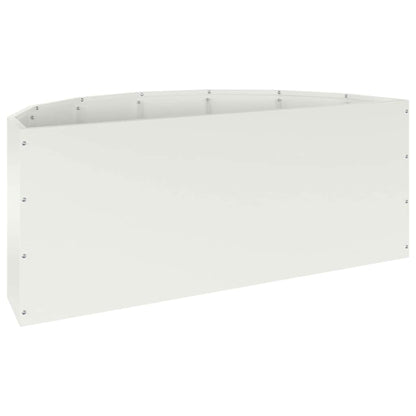 Planter White 90 x 45 x 35 cm Steel
