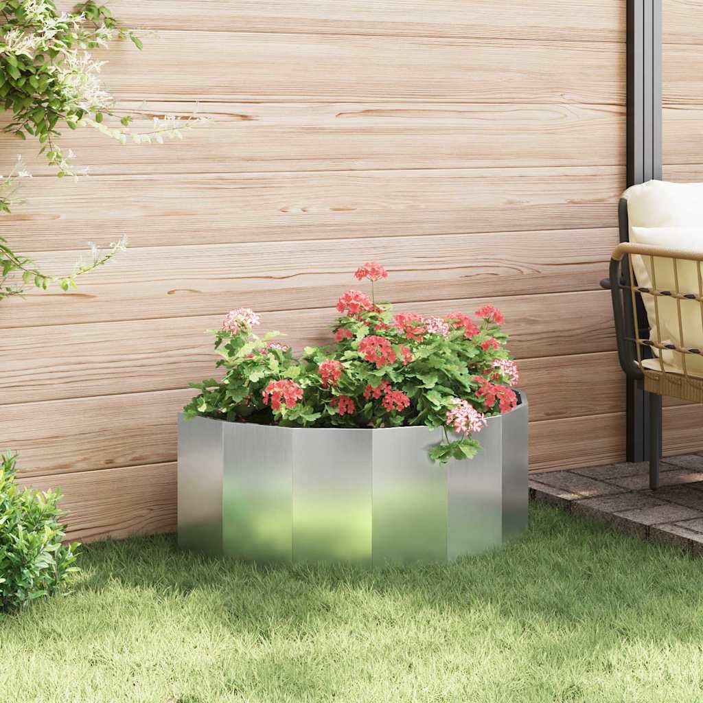 Planter Silver 90 x 45 x 35 cm Galvanised Steel