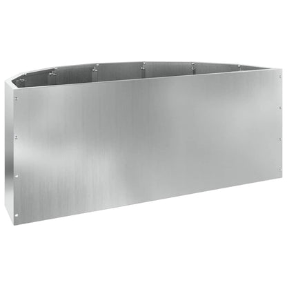 Planter Silver 90 x 45 x 35 cm Galvanised Steel