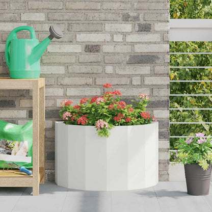 Planter White 60 x 30 x 35 cm Steel