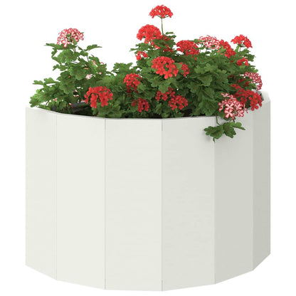 Planter White 60 x 30 x 35 cm Steel