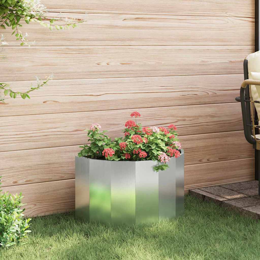 Planter Silver 60 x 30 x 35 cm Galvanised Steel