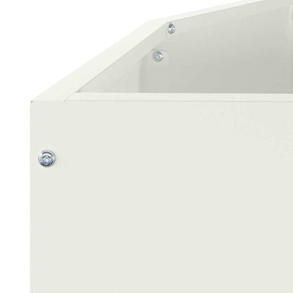 Planter White 120 x 60 x 50 cm Steel