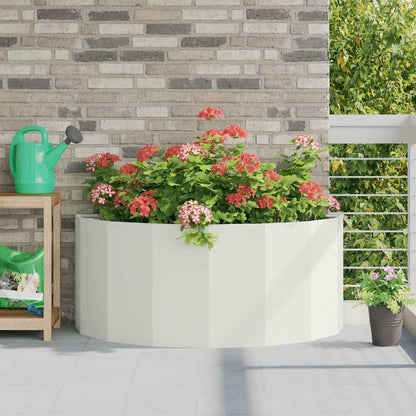 Planter White 120 x 60 x 50 cm Steel