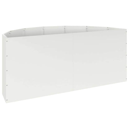 Planter White 120 x 60 x 50 cm Steel