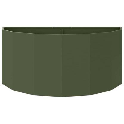 Planter Olive Green 120 x 60 x 50 cm Steel