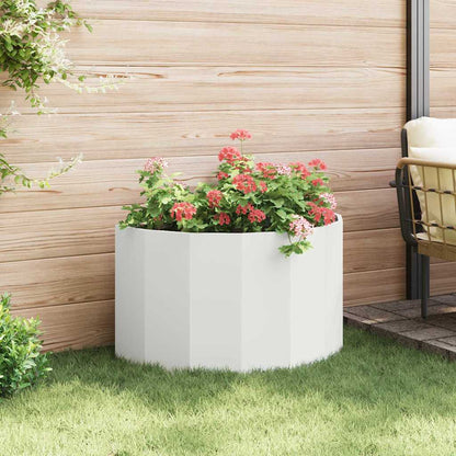 Planter White 90 x 45 x 50 cm Steel