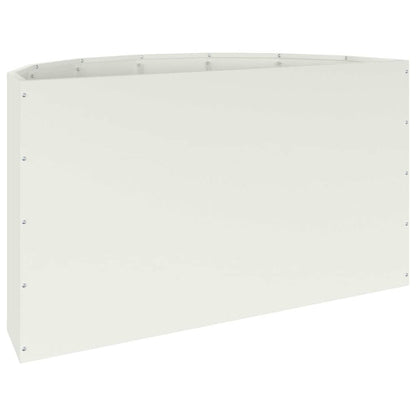Planter White 90 x 45 x 50 cm Steel