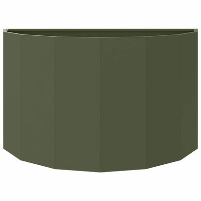 Planter Olive Green 90 x 45 x 50 cm Steel