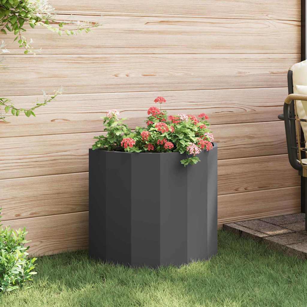 Planter Black 60 x 30 x 50 cm Steel