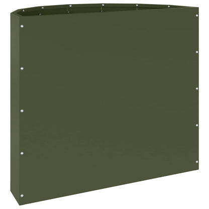 Planter Olive Green 60 x 30 x 50 cm Steel