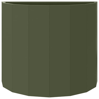 Planter Olive Green 60 x 30 x 50 cm Steel