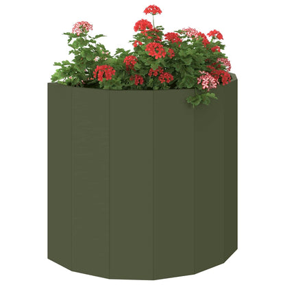Planter Olive Green 60 x 30 x 50 cm Steel