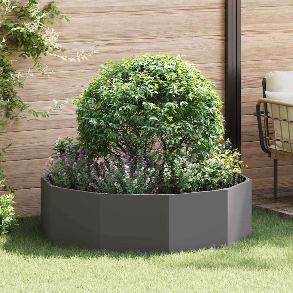 Planter Black 120 x 120 x 35 cm Steel