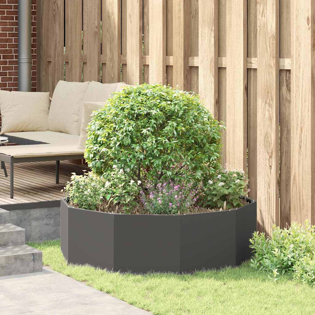 Planter Black 120 x 120 x 35 cm Steel