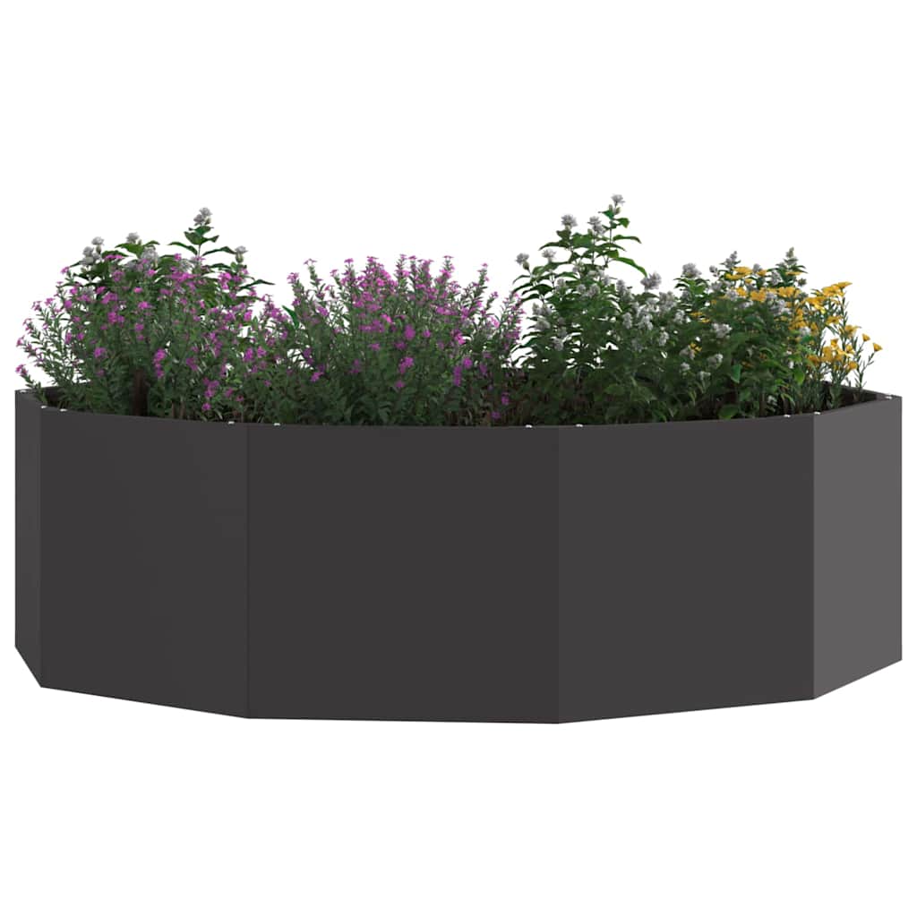 Planter Black 120 x 120 x 35 cm Steel