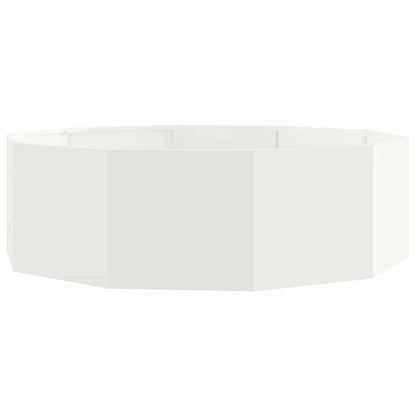 Planter White 120 x 120 x 35 cm Steel
