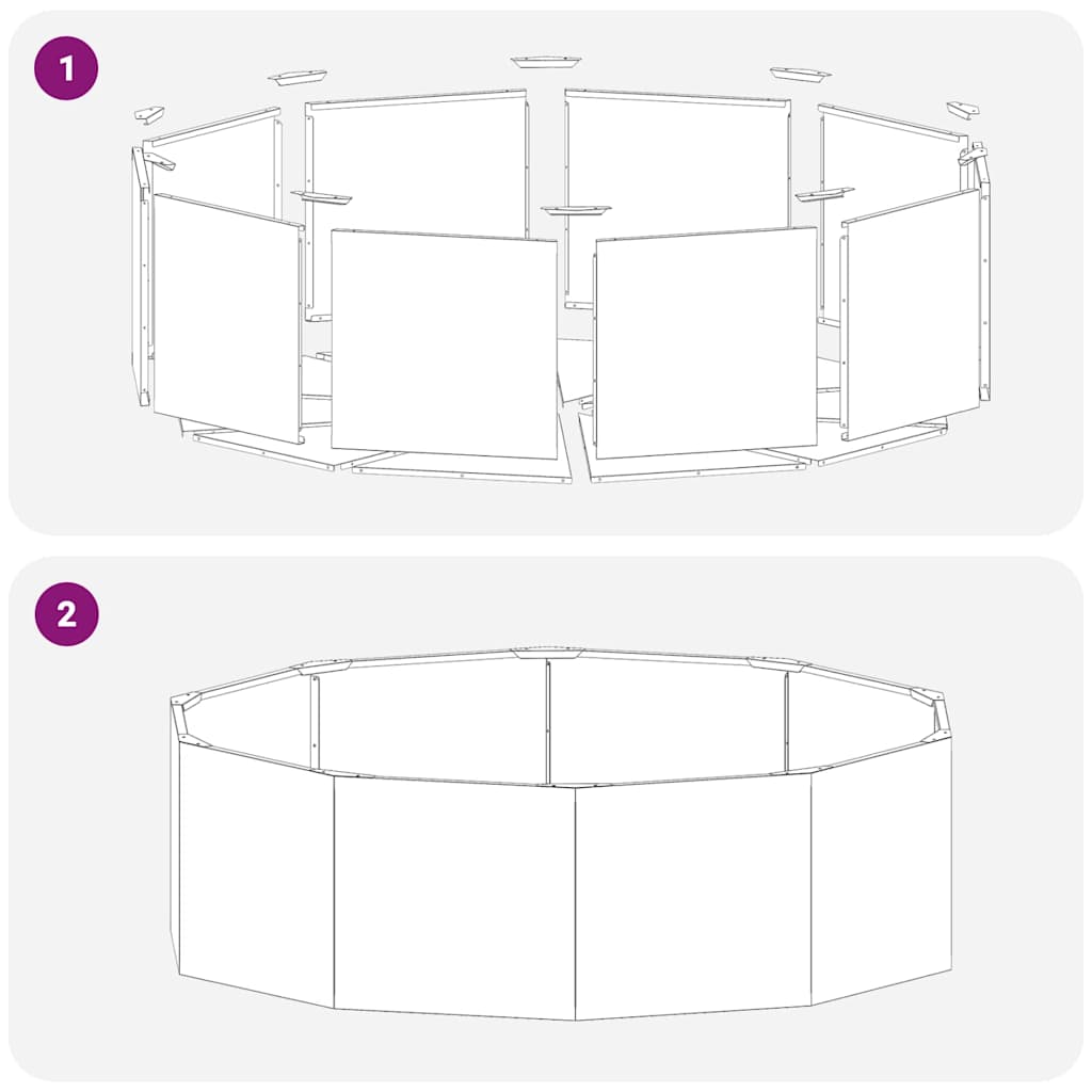 Planter Anthracite 120 x 120 x 35 cm Steel