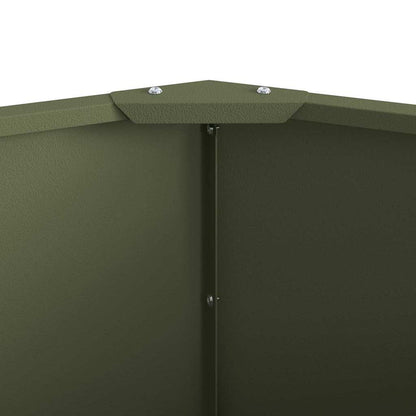 Planter Olive Green 120 x 120 x 35 cm Steel