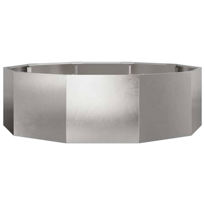 Planter Silver 120 x 120 x 35 cm Stainless Steel