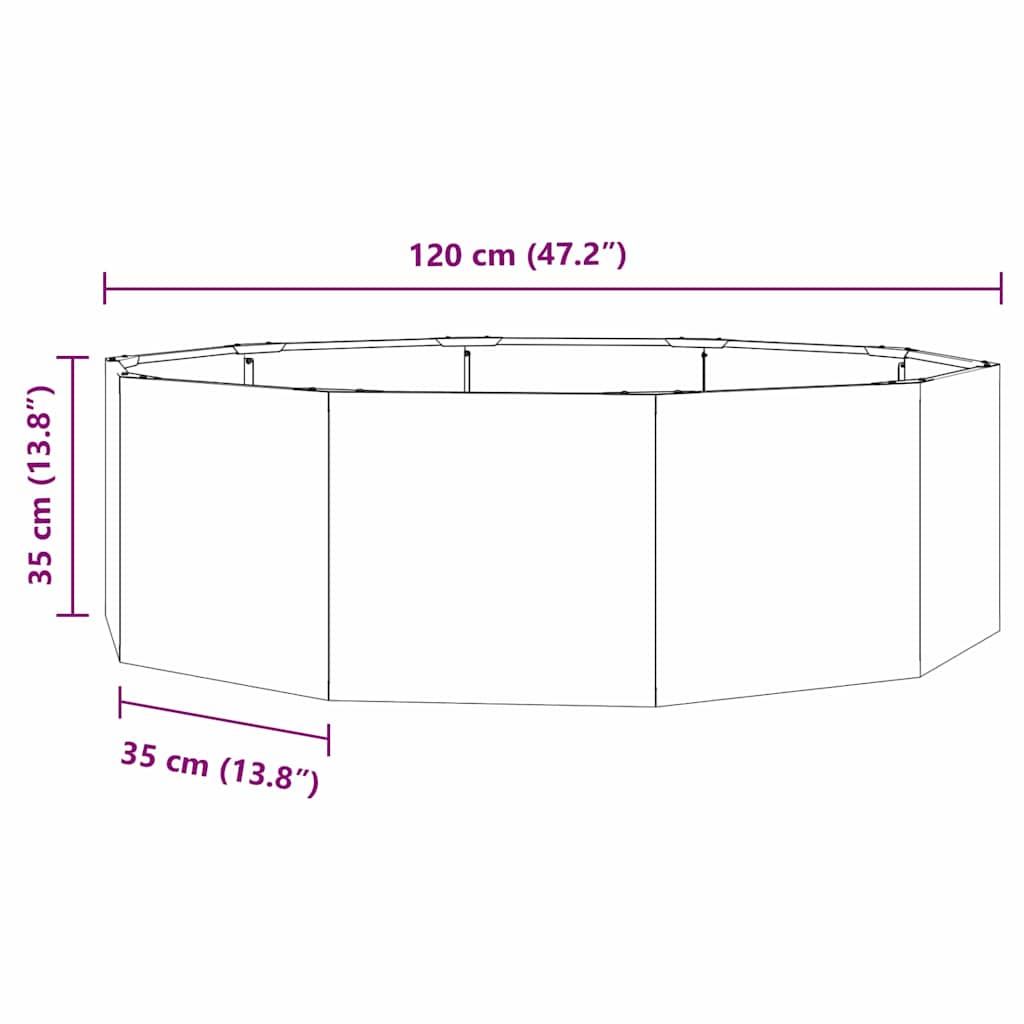 Planter Silver 120 x 120 x 35 cm Stainless Steel