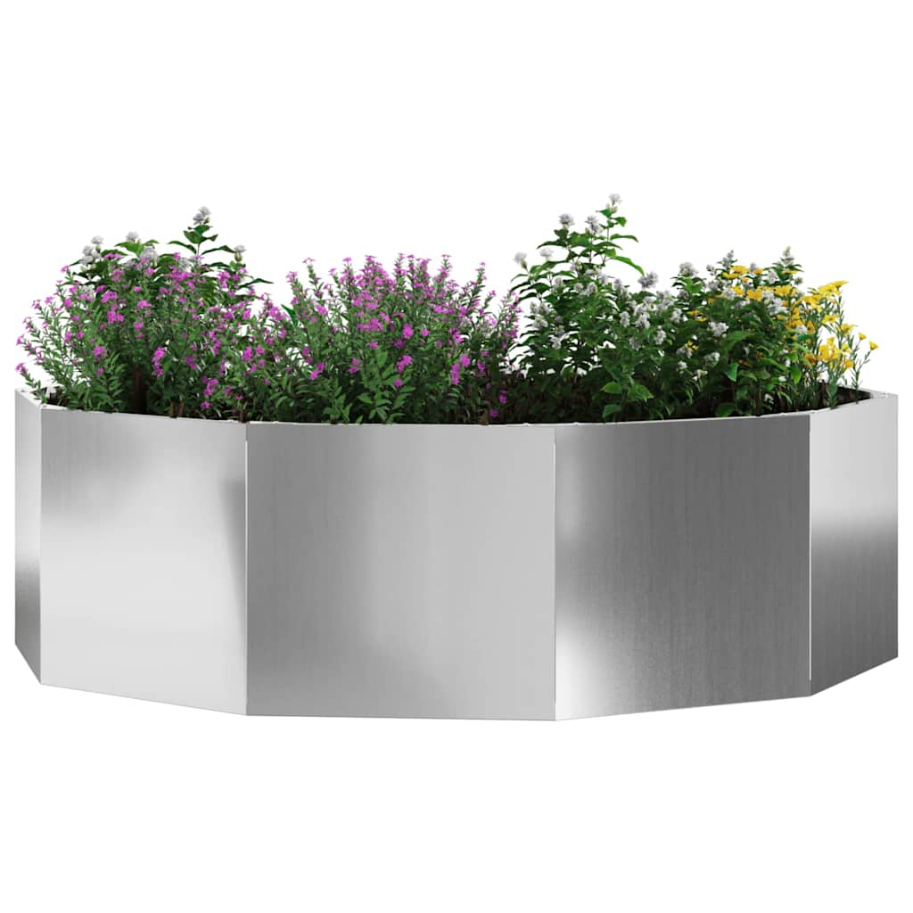 Planter Silver 120 x 120 x 35 cm Galvanised Steel