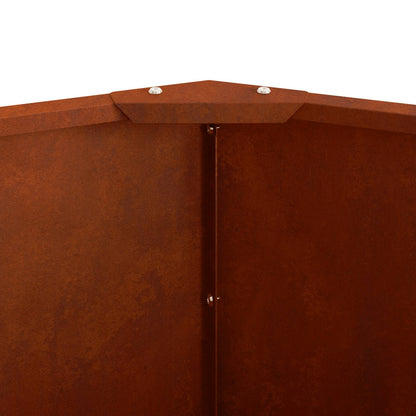Planter Rusty 120 x 120 x 35 cm Weathering Steel