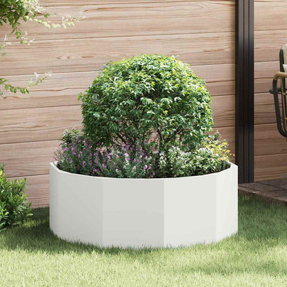 Planter White 90 x 90 x 35 cm Steel