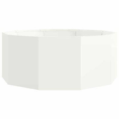 Planter White 90 x 90 x 35 cm Steel