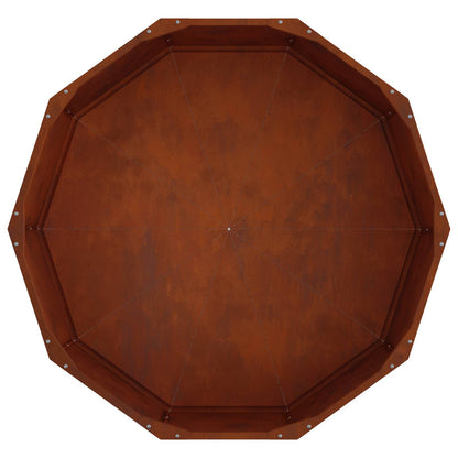 Planter Rusty 90 x 90 x 35 cm Weathering Steel