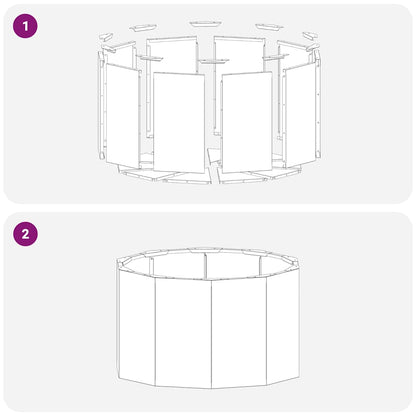 Planter Silver 60 x 60 x 35 cm Galvanised Steel