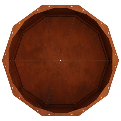 Planter Rusty 60 x 60 x 35 cm Weathering Steel