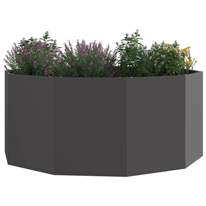 Planter Black 120 x 120 x 50 cm Steel