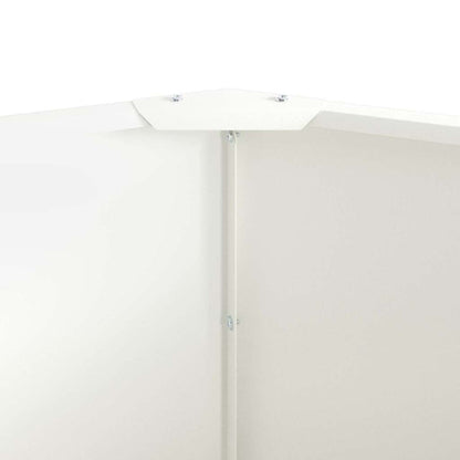 Planter White 120 x 120 x 50 cm Steel