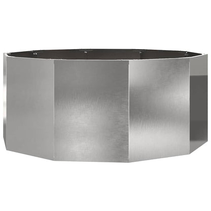 Planter Silver 120 x 120 x 50 cm Stainless Steel