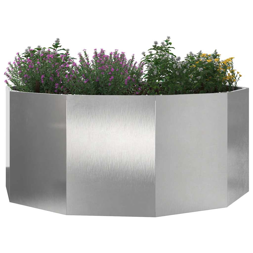 Planter Silver 120 x 120 x 50 cm Stainless Steel