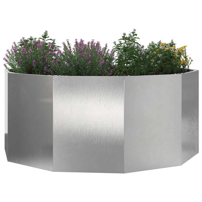 Planter Silver 120 x 120 x 50 cm Stainless Steel