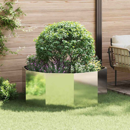 Planter Silver 120 x 120 x 50 cm Galvanised Steel