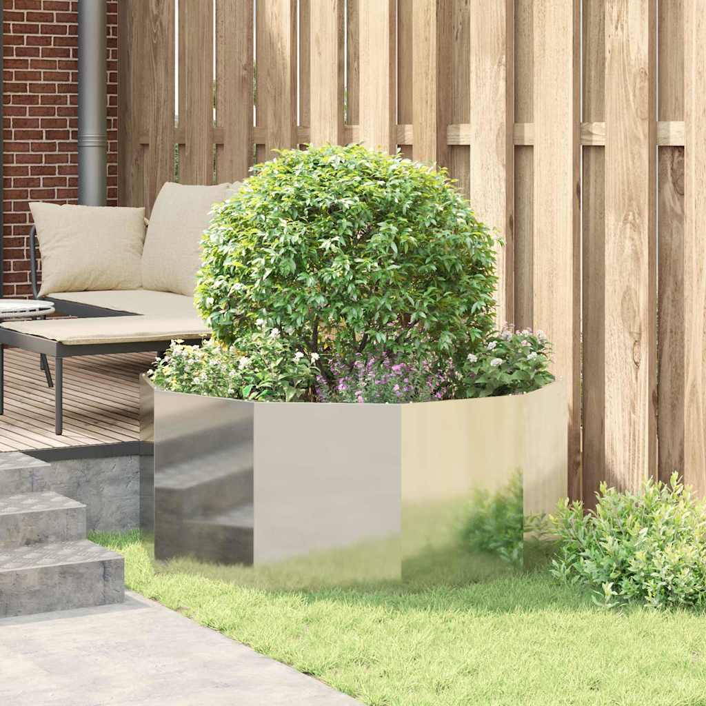 Planter Silver 120 x 120 x 50 cm Galvanised Steel