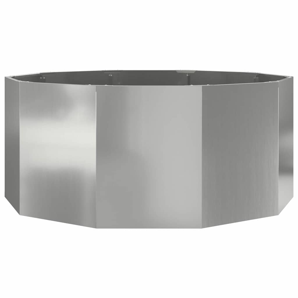 Planter Silver 120 x 120 x 50 cm Galvanised Steel