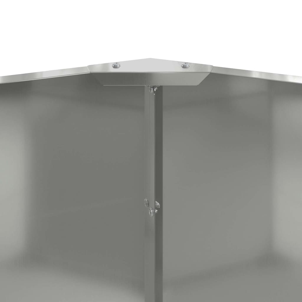 Planter Silver 90 x 90 x 50 cm Galvanised Steel