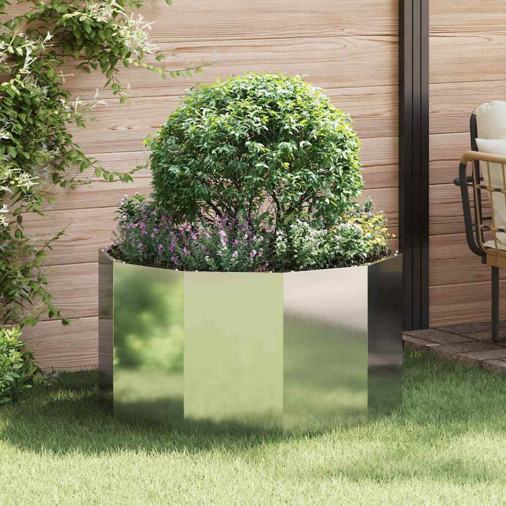 Planter Silver 90 x 90 x 50 cm Galvanised Steel