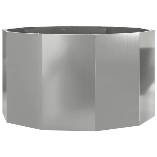 Planter Silver 90 x 90 x 50 cm Galvanised Steel